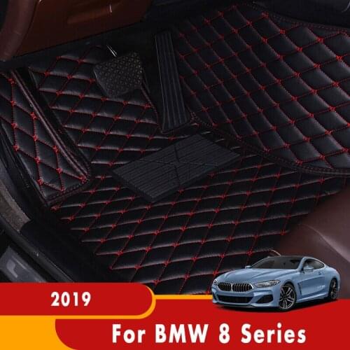 Custom Car Floor Mats For BMW 8 Series 2019 Auto Interiors Accessories Styling Leather Front & Rear Side Foot Pads Cover Rugs
