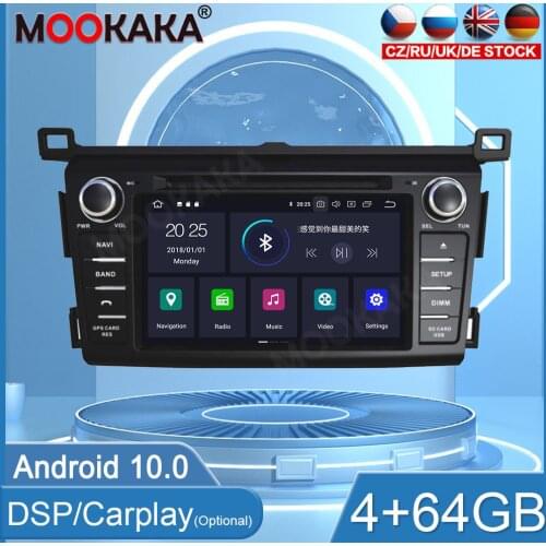 4+64GB Android 10 Screen Car Radio For Toyota RAV4 New GPS Navigation Auto Audio Stereo Recorder Head Unit DSP Carplay