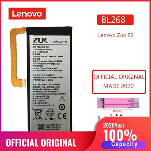 BL268 2020 Original Phone Battery For Lenovo ZUK Z2 Z2131 100% Real 3500mAh Phone Replacement polymer Batteries Bateria