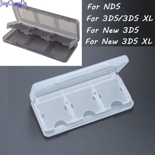 JCD 6 in 1 Protective Game Card Cartridge Holder Case Box For Nintendo 3DS XL LL NEW 2DS XL Game Card Case White Black