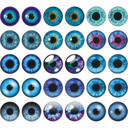 Colorful 6~40mm/20MM cabochons Plastic Glass Dolls Eye DIY Crafts Eyes For Children Toy Dinosaur Animal Eye Accessories