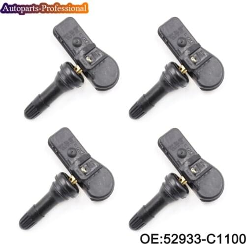 4 PCS Car For Hyundai Sonata Tucson I20(GB/IB) ix35(TL) & 2017 Creta 433MHz 52933-C1100 TPMS Tire Pressure Monitoring Sensor