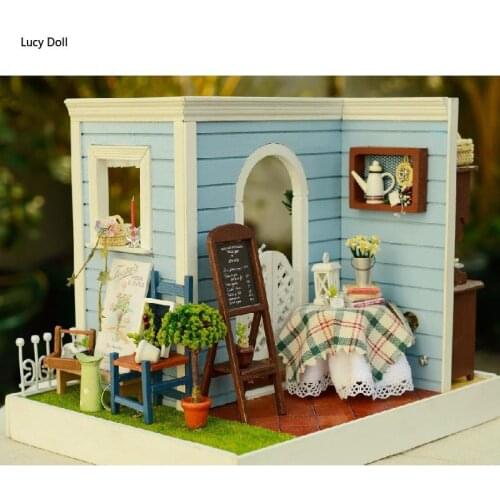 Handmade Wooden Toy House Small Puppet Children Toy Furniture Table Lamp Boy Girl Family Birthday Valentines Day Gift 2020 New