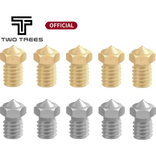 MK7 MK8 Nozzle 0.4mm 0.3mm 0.2mm 0.5mm Copper 3D Printers Parts Extruder Threaded 1.75mm 3.0mm Filament Head Brass Nozzles Part