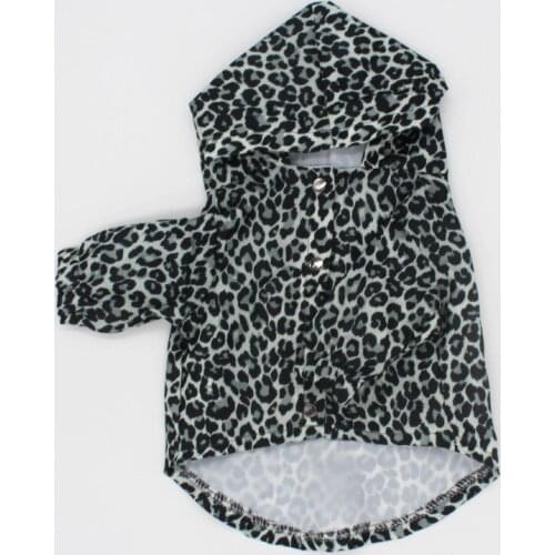 Pet Spring and Autumn Windproof Sweater Personality Leopard Print Dog Clothing Teddy Schnauzer French Bulldog Clothes