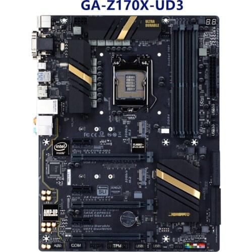 For Gigabyte GA-Z170X-UD3 original Motherboard PCI-E 3.0 LGA 1151 DDR4 Intel Z170 Desktop Used Mainboard