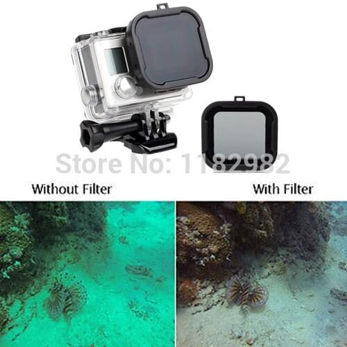 Camcorder Gopro Diving Filter UV lens filter accessories polarizer color underwater diving for Go Pro hero 3+ 4 mini