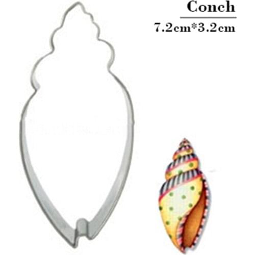Conch Shape Mold Frame Egg Biscuit Cookie Cutter Tools for Cooking Multi Cake Decorating Fondant Stainless Steel Top Sales