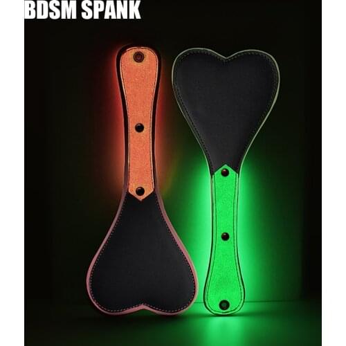Luminous Bondage leather Whip Beat Heart Spanking Paddle Slave Spanker BDSM Couple Cosplay Adult Game Flirting Fetish Sex Toys