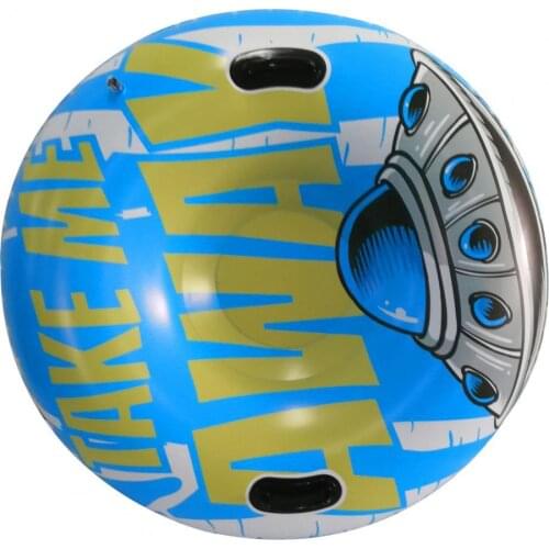 Kids Adult Winter Floated Skiing Board PVC Inflatable UFO Snow Tube Ring Sled