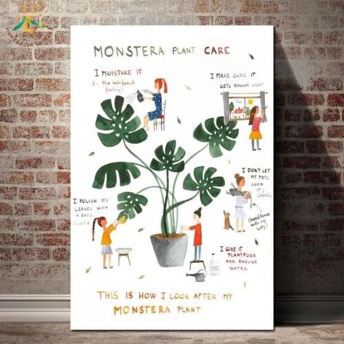 Cheese Plant Wall Art Canvas Painting Nordic Posters And Prints Pop Art Wall Picture For Living Room Nordic Decoration Home