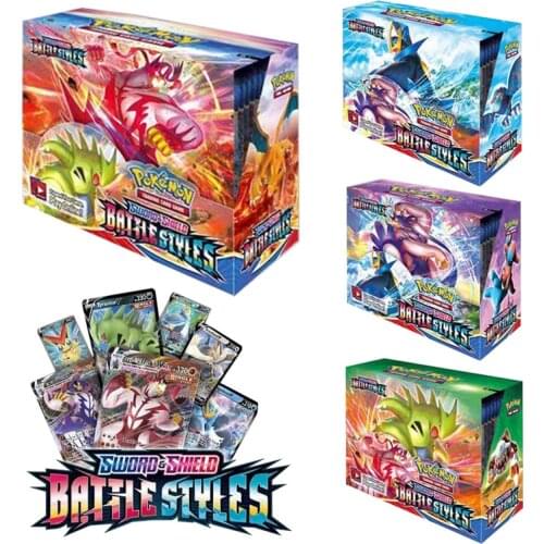 New 360pcs Pokemon Cards Newest Sword And Shield Battle Styles English Sealed Trading Game Collection Card Collection Toy