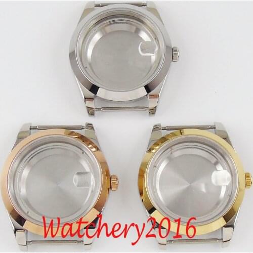 Fit for 2836 Miyota 8215 821A movement Watch Polished Bezel 39.5mm PARNIS Watch Case Parts
