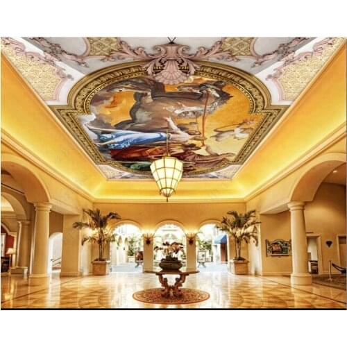 Custom photo wallpaper 3d ceiling murals wallpaper Ultra-clear European Characters Ceiling Series zenith mural wall papers