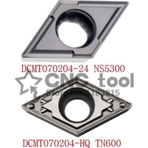 DCMT070204-24 NS5300 DCMT070204-HQ TN600 Cutter Cermet Medium And Fine Steel Parts Have Good Finish Tungsten Carbide Inserts