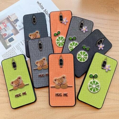 Luxury Embroidery For Huawei mate 9 pro Phone Case Funda Protective Fashion Silicone for Huawei mate 9 pro Back Cover Cute Cloth