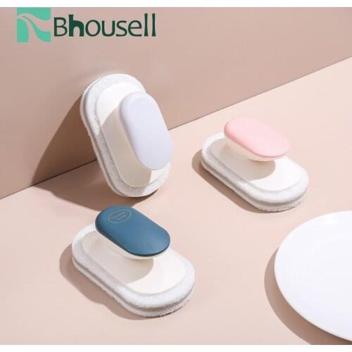 Hand-held Sponge Countertop Cleaning Brush Washing Dishes Multifunctional Kitchen Bathroom Supplies Sponge Wipe Scouring Pad