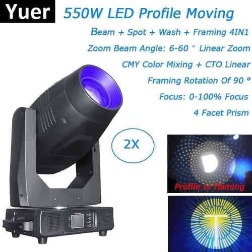 550W LED Moving Head Light Beam Spot Wash Framing 4IN1 Moving Head LED Light DMX 512 Party Light Dj Stage LIght Wedding Clubs