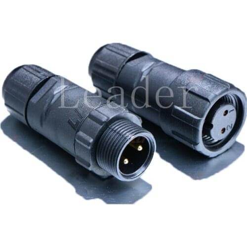 Standard M14 -2 Pin 250V 15A outdoor cable waterproof connector