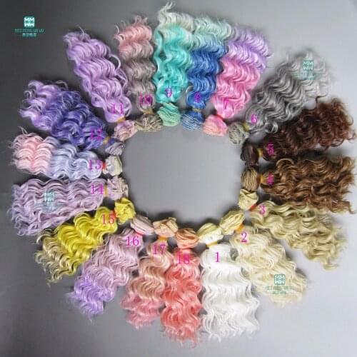 1pcs 15cm&25cm*100CM Imitation wool rolls hair for dolls fits 1/3 1/4 1/6 BJD/SD DIY doll wig