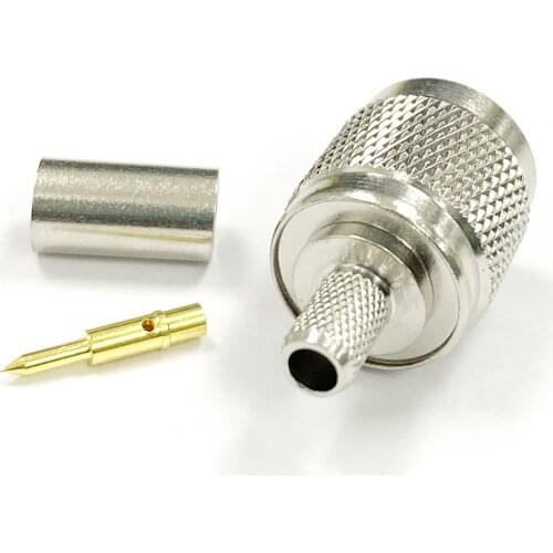 1pc TNC Male Plug RF Coax Convertor Connector Crimp RG58,RG142,RG400,LMR195 Straight Nickelplated NEW wholesale
