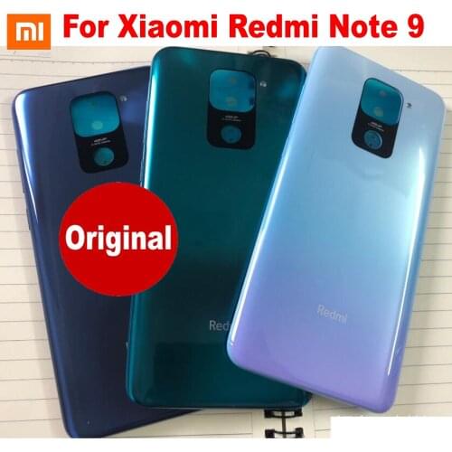 100% Original New Back Battery Cover Housing Door Rear Case with Adhesive tape Shell For Xiaomi Redmi Note 9 4G Note9 5G Phone