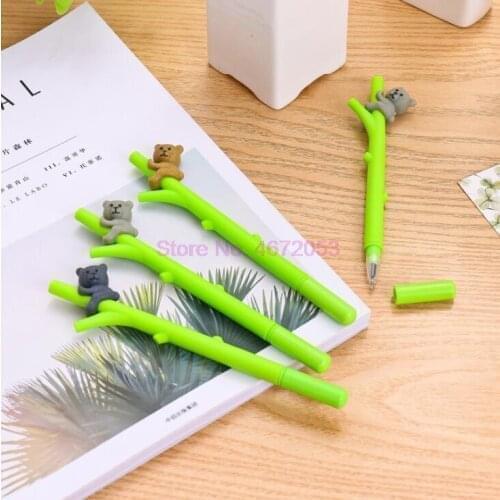 2000pcs/lot Cartoon Gel Pen Colored Koala Shell 0.5mm Black and Blue Ink Pens DIY Japanese Office Stationery and School Supplies