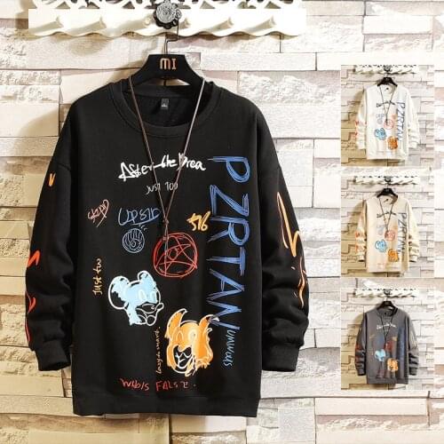 2021Hoodie Sweatshirt Mens Hip Hop Pullover Hoodies Streetwear Casual Fashion Clothes Colorblock Hoodie Cotton