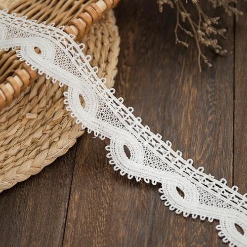 3yards/lots Water-soluble milk silk wave hollow embroidery lace Ribbon for Diy Craft Clothing Sewing Accessories Material