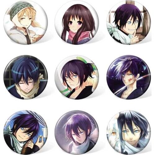 9pcs/set ) Anime Noragami Aragoto Yato Fashion Badge Iki Hiyori Cosplay Brooch Yukine Backpack & Accessories