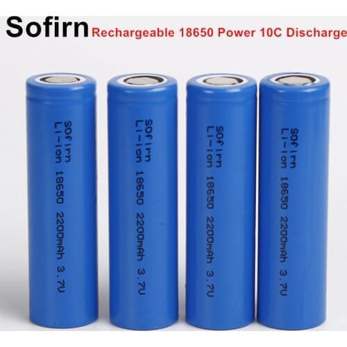 Sofirn Rechargeable 18650 Battery Power 10C Discharge li-ion Battery 3.7V 2200mah 18650 Cell Rechargeable batteries