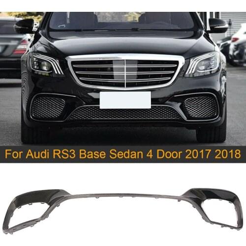 Carbon Fiber Car Front Bumper Lip Spoiler Chin Apron for Mercedes-Benz S Class W222 S63 S65 AMG 4-Door 2018 2019 Front Lip