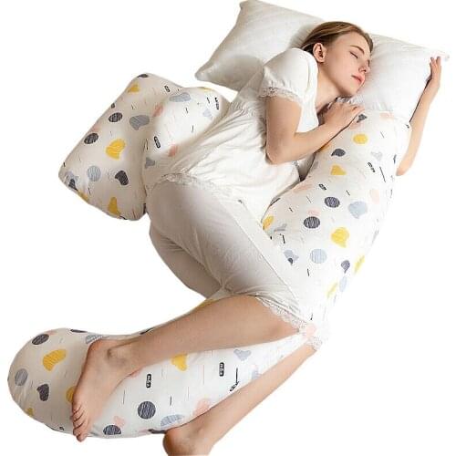 Pregnant Women Pillow U-Shaped Waist Support Pillow Cotton Side Pillow Belly Support Cushion Pillow maternity pillow long pillow