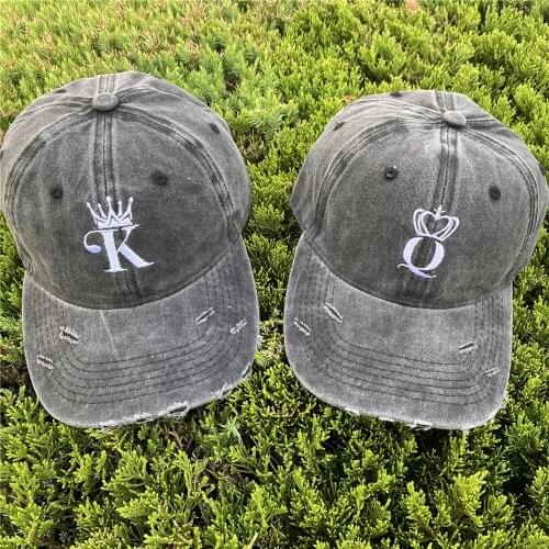 New King Queen Baseball Caps Snapback Cap Men And Women Adjustable Bone Black Couple Sun Hats Casquette Hip Hop Sport Gorras Hat