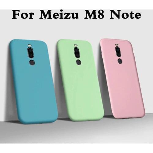 Fundas Case For meizu m8 NOTE Matte tpu Liquid soft Silicone Phone Case For meizu m8 note M822Q back Cover armor Coque fashion