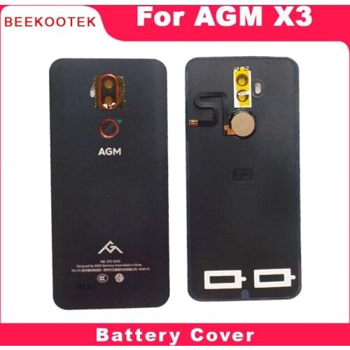 New Original For AGM X3 Cell Phone Back Battery Cover Housings Dock Case Cover With Fingerprint Sensor Button Rear Camera Lens