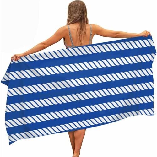 HELENGILI Towrope Microfiber Pool Beach Towel Portable Quick Fast Dry Outdoor Travel Swim Blanket