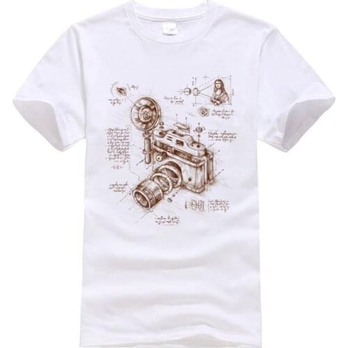 Photography Aesthetic Tshirt Moment Catcher Camera Schematic White Tops T Shirt Shoot Art University T-Shirt for Men 100 Cotton