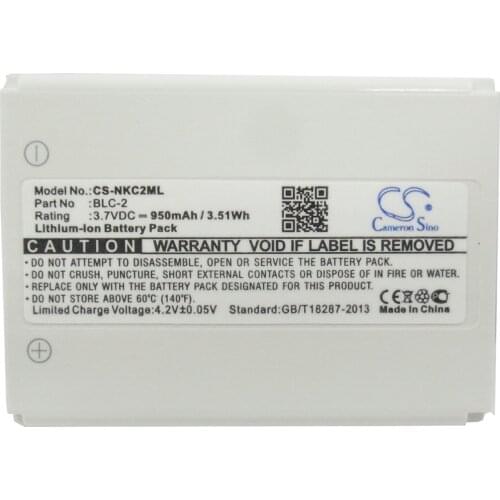 Cameron Sino 950mAh Battery for Nokia 1220 12211260 1261 2260 3220 3310 3315 3330 3350 3360 3385 3390 3395 3410 3510 3510i 3520