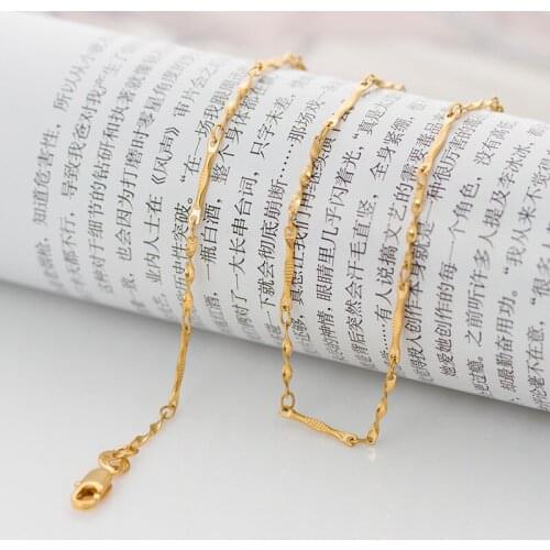 Classic Fashion Double Link Chain Geometric Necklace Alloy Plated Gold Chain Necklaces Fine Jewelry For Women