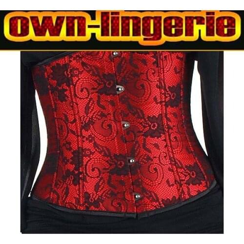 Embroidery corset underbust for women, buckle corset cincher for waist shape w3360
