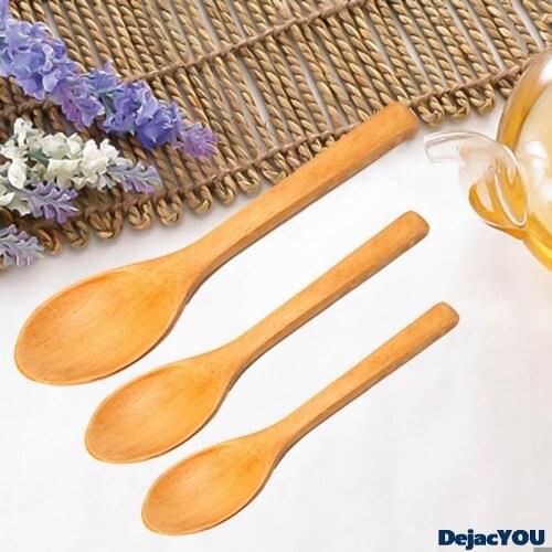 Creative Small Wooden Spoon Wooden Mixing Spoon Wooden Coffee Spoon Thickening Spoon Tableware