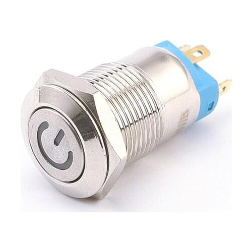 12mm Metal Push Button Switch LED Self-locking Waterproof Minicomputer Switch Button With Light Good Quality