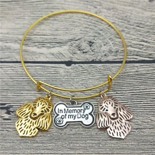 Trendy New Poodle Head Bangles Cute Poodle Head Dog Bangles Bracelets Fashion Animal Pet Jewellery