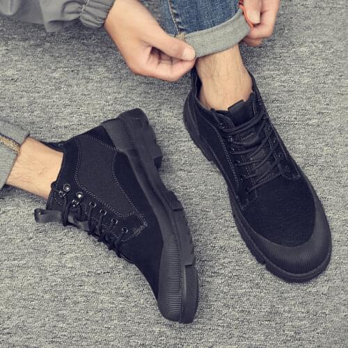 Wear office man male black sole leisure flat causal Casual shose leather work loafers for Sneaker fashion 2020 brown thick shoe