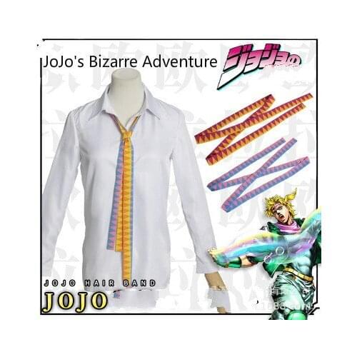 Anime JoJo Bizarre Adventure Joseph Joestar Kujo Jotaro cosplay Unisex men Headwear hair necktie tie belt anime accessories