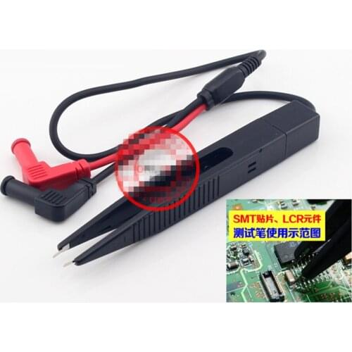 NEWACALOX Multi SMD Inductor Test Clip Probe Tweezers Resistor Digital Multimeter LCR Capacitor Meter Wire Pen Cable Needle Tip