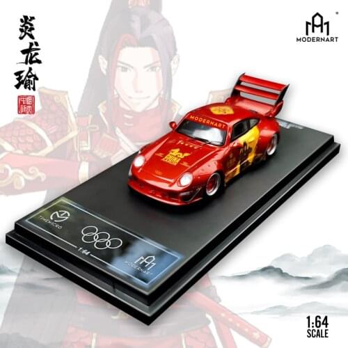 Timemicro 1:64 RWB993 Inflammation Long Yu Animation Simulation Model Car