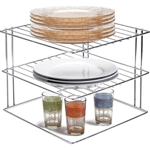3 layer Cabinet Interior Kitchen Rack kitchen regulator organized