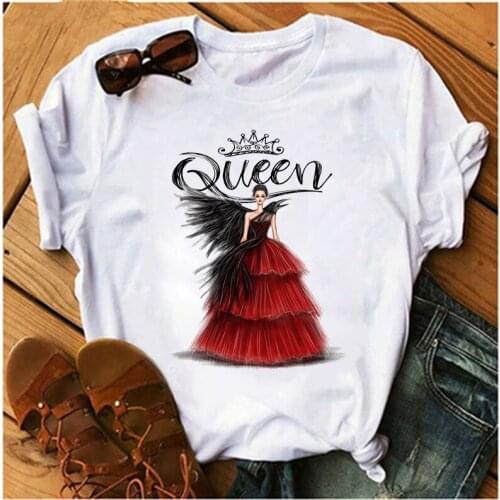 Vestido de boda con estampado para mujer, ropa de manga corta a la moda, camisetas de verano, camiseta estampada para mujer